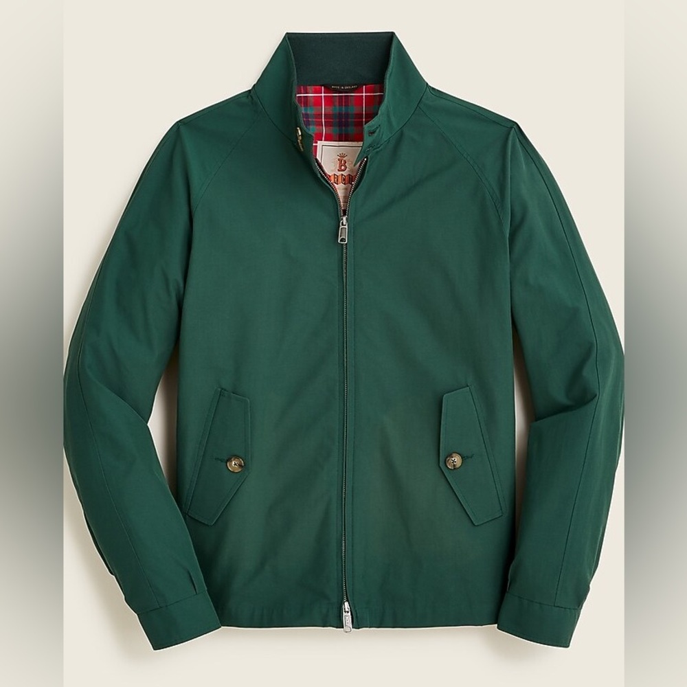 Men's Lightweight Forest Green Harrington Jacket